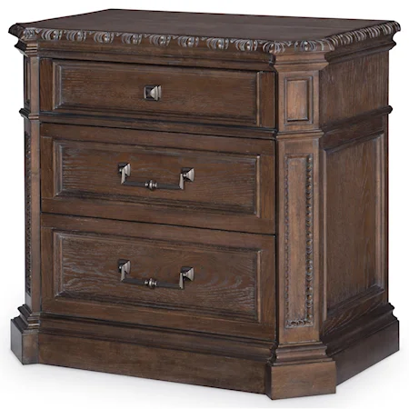 Transitional Nightstand with Outlet and USB Port